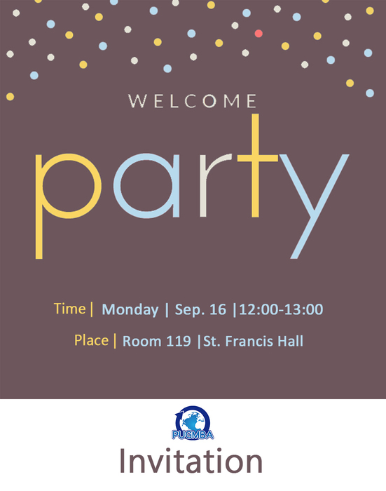 2019 welcome party on Sep. 16
